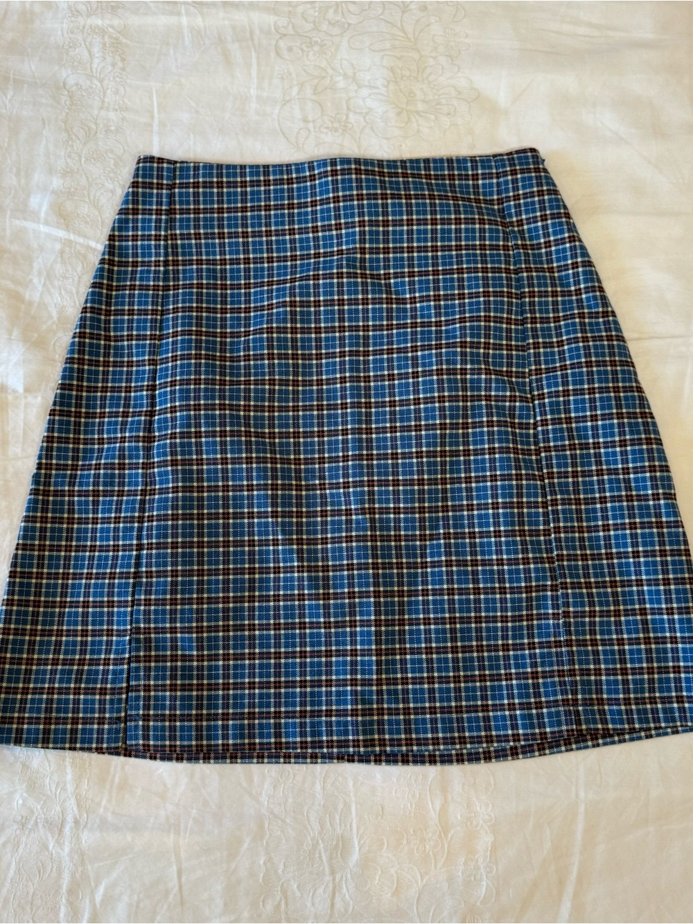 John Galt Blue Plaid Skirt